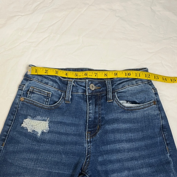 Judy Blue Women Boyfriend Fit Jeans Distressed Sz 0/24 Light Wash Blue - Picture 10 of 12